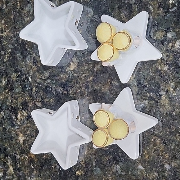 Set of 2 Three Beautiful Praying Angels Ceramic Trinket Box 2-1/2 x 2-1/2 STAR - Picture 4 of 4